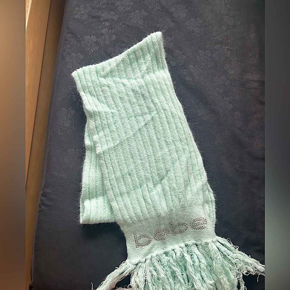 BEBE Y2K Baby Blue Scarf